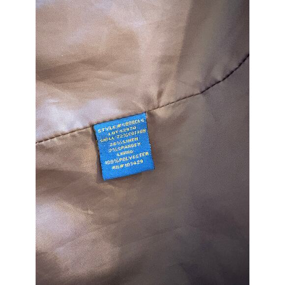 MILLARD FILLMORE Anthropologie Brown Open Front Jacket | Button Collar | MEDIUM - Picture 7 of 8